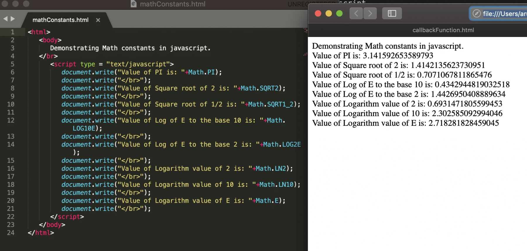 Math Object In JavaScript And Different Operations Of JS Math Function